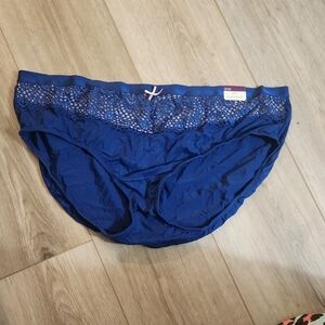 Blue Lace Trim Panties